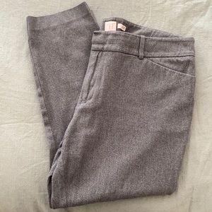 Grey cropped slacks